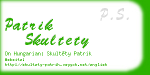 patrik skultety business card